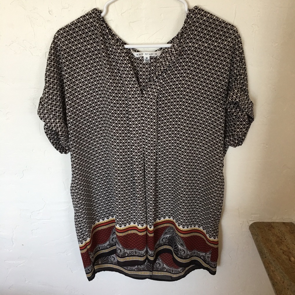 Max Studio oversized blouse Sz M